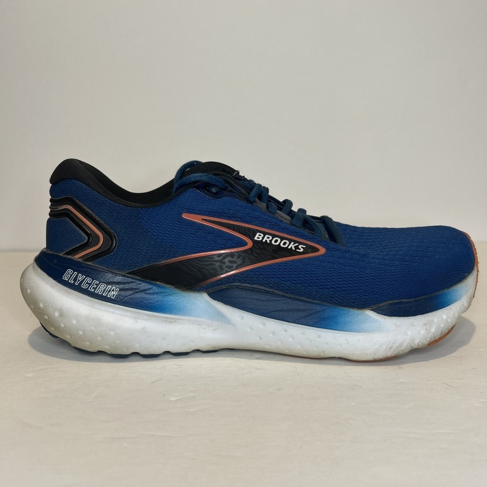 Brooks Glycerin GTS 21 Mens 9 Blue Running Shoes Sneakers Athletic 1104201D474